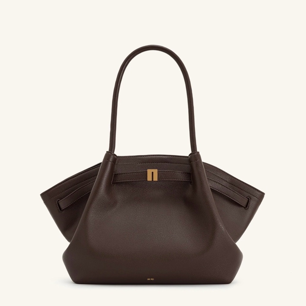 JW PEI Brown Structured Leather Tote